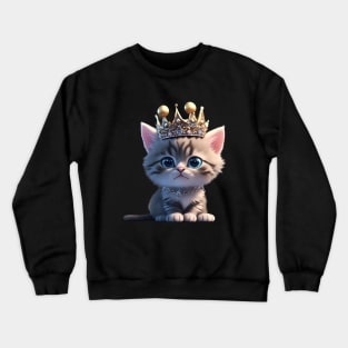 Cute little kitten princess Crewneck Sweatshirt